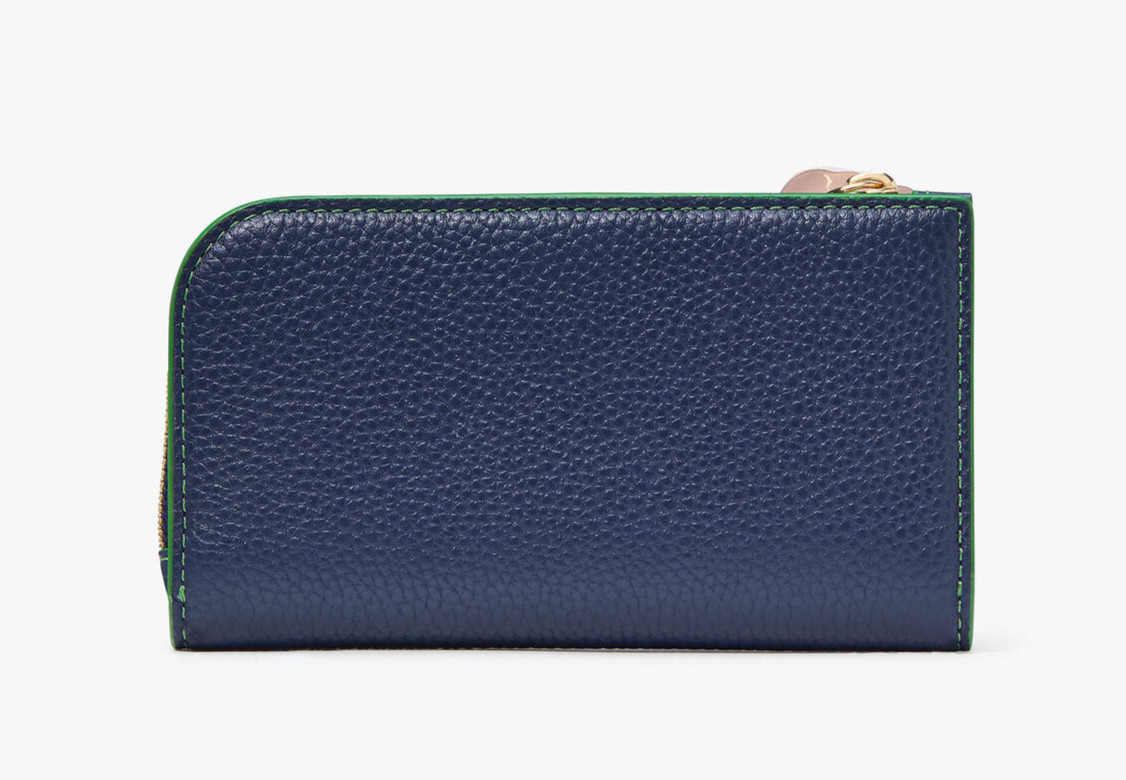 Kate Spade In The Garden Small Slim Bifold Wallet ~NWT~ Navy