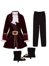 New Youth Boy Disney Store Captain Hook Peter Pan Family Costume Size S 5/6