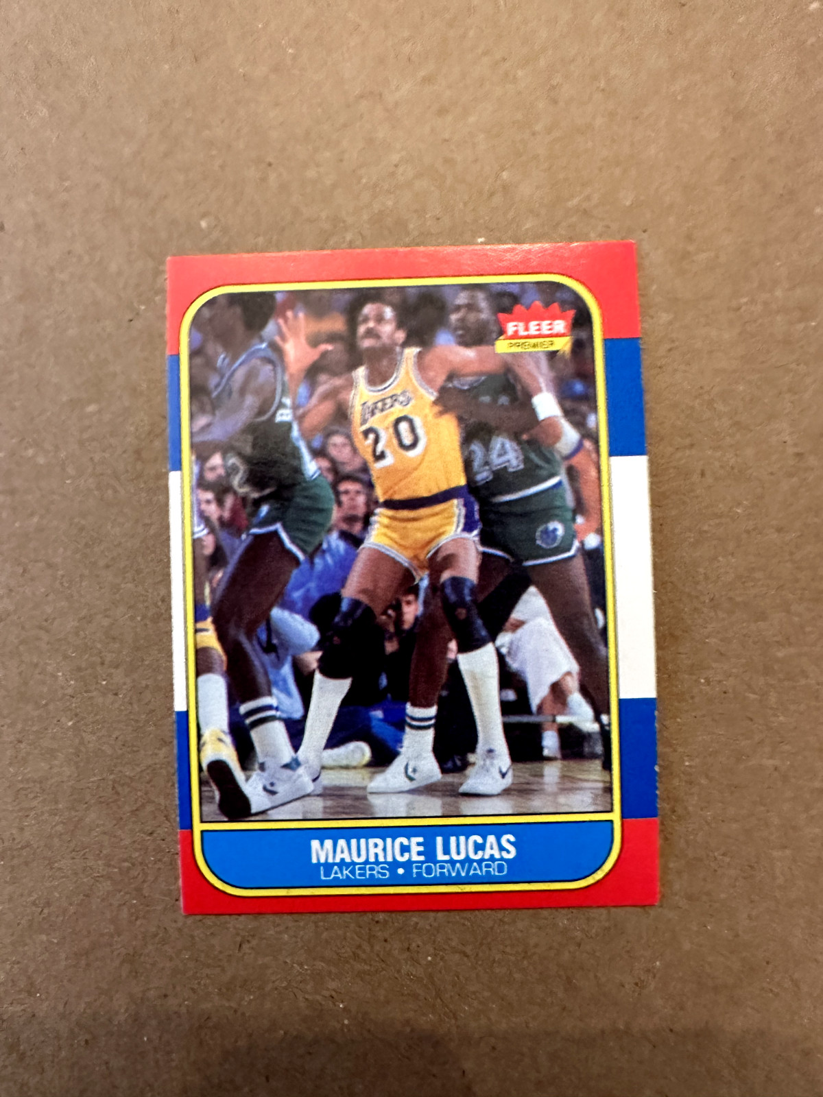 1986 Fleer Maurice Lucas #66 Los Angeles Lakers Basketball Card NM