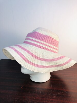 Layered Pink Stripes Hat Summer Fisherman Bucket Style Beach  display picture 1