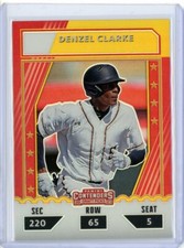 2021 Panini Elite Extra DENZEL CLARKE GOLD Prizm RC Rookie Card Athletics 6/10
