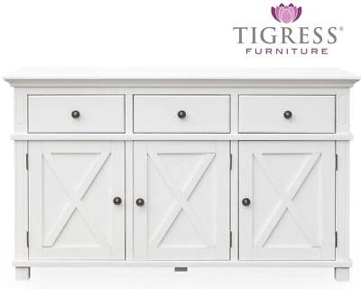 Quot Salisbury Quot Hamptons Style 150cm White Buffet 3 Drawers