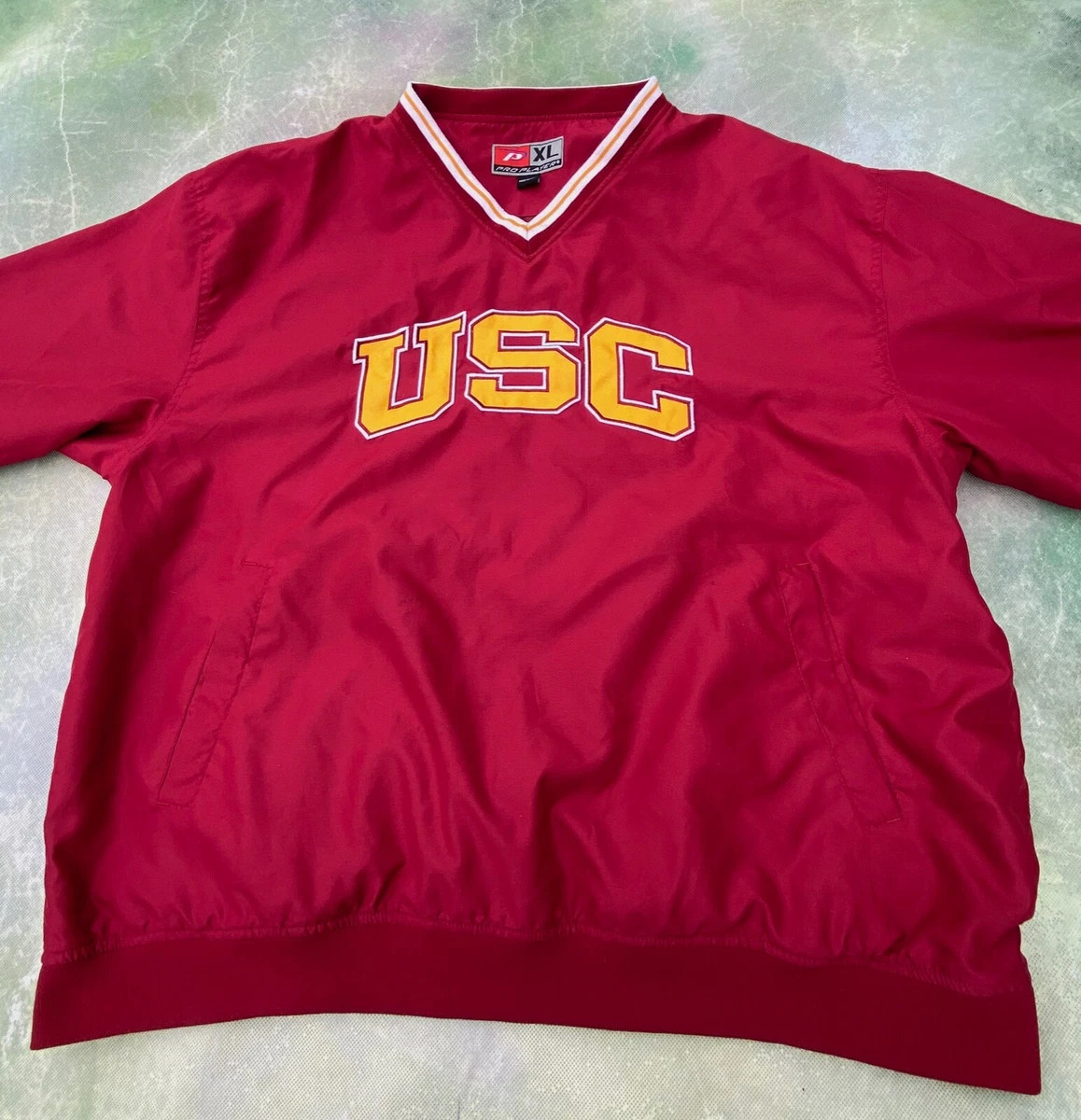 Vintage Pro Player NCAA USC Trojans Men s Pull Over Windbreaker