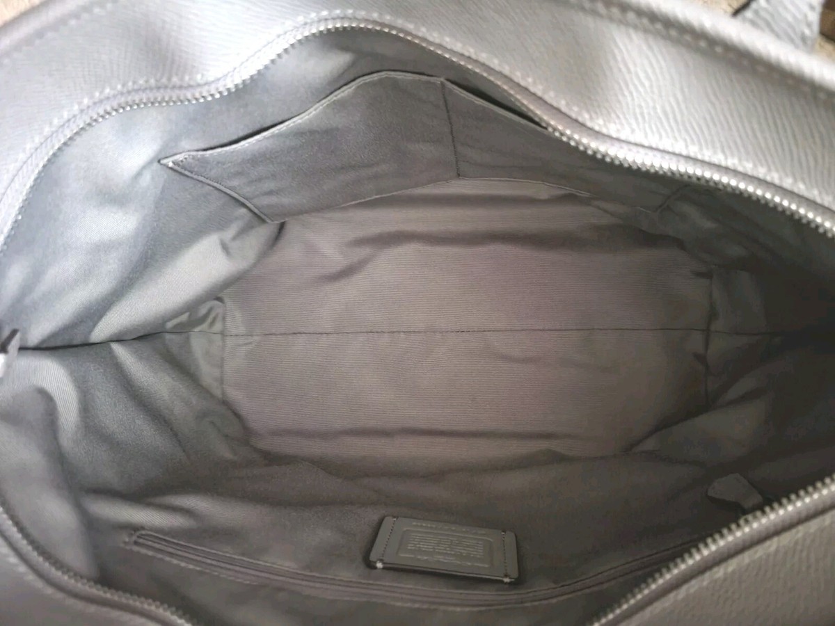 Coach City Zip Crossgrain Tote Shoulder Bag Granite Grey Coach City Zip Crossgrain Tote Shoulder Bag Granite Grey