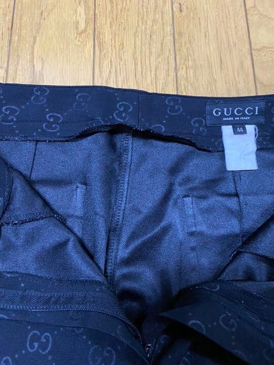 GUCCI GG Logo Slacks Pants men Size 44 authentic USED GUCCI GG Logo Slacks Pants men Size 44 authentic USED