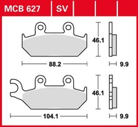 Trw Bremsbelag Sinter Street (FüR: Yamaha Xt 600 K 3TB 94-95 Vorne )