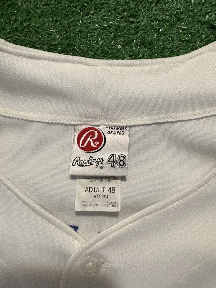 (LEER) Camiseta blanca para hombre Nolan Ryan Texas Rangers Rawlings años 90 talla 48 Foto 3 de 4