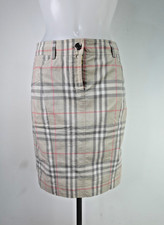 BURBERRY GONNA DONNA TG 40 / 6 SKIRT WOMAN VINTAGE COTONE NOVA CHECK TUBINO