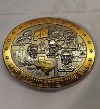 1986 Texas Sesquicentennial Belt Buckle-Rhodes Collectors Society-No. 002000  