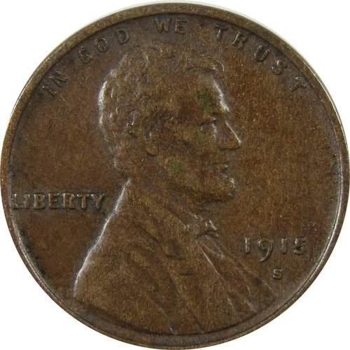 1915 S Lincoln Wheat Cent VF Very Fine Details Penny SKU:I25705