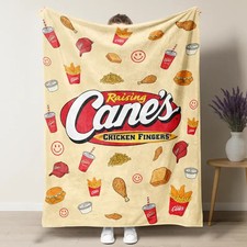 Fried Chicken Collage Throw Blanket Sofa Bed Travel Gift