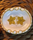 1958 VTG Guido Gambone Mid Century Italian Ashtray Pottery With Golden Leaves