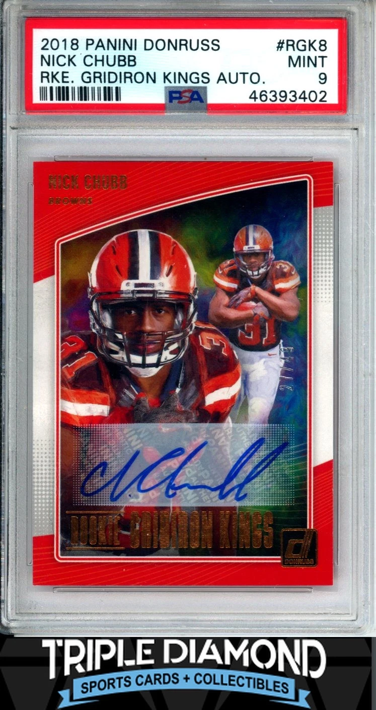 Nick Chubb Panini Donruss Rookie Gridiron Kings Autograph #RGK8 Base