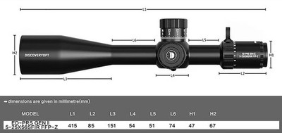 DISCOVERYOPT ED-PRS GENII 5-25X56SFIR FFP-MRAD-Z Optics Scope