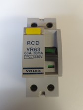 VOLEX 63 AMP 30mA DOUBLE POLE RCD TYPE AC VR63 