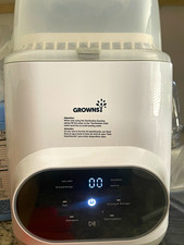 GROWNSY Electric Baby Bottle Washer Sterilizer Dryer w/ Storage, White/Gray