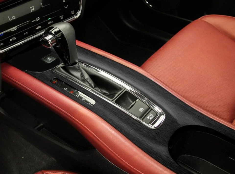 Calcomanía de cambio de marchas negra cepillada para consola central Honda HR-V HRV 2016-2022 Foto 3 de 3