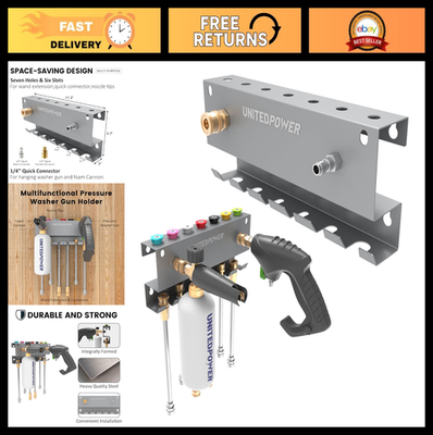 #ad Pressure Washer Gun Holder Wall Mount Foam Cannon amp; Tool Storage Rack Organiz $53.99