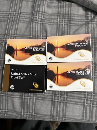 2011-S, 13, 14, 15 USA Mint Proof Sets mit COA & Boxen 56 Münzen - Bild 1 von 5