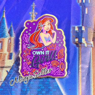 Ariel Little Mermaid Own It Girl Quote Starter Disney Pin