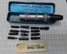 Vintage TALCO impact Driver With Screwdriver Bits & Socket Attachment in Case