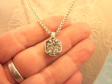 Kendra Scott Silver Tone "Oliver" Iridescent Drusy Quartz Pendant Necklace-28"