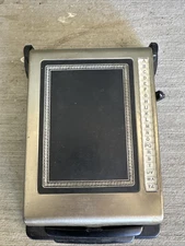 Vtg Bates Listfinder Cavalier Metal Flip Up Address Book 70's no index cards  