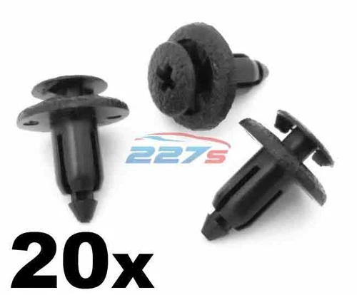 20x 6mm Plastic Trim Panel, Fairing & Body Cowling Clips Suzuki 09409-06322-5PK