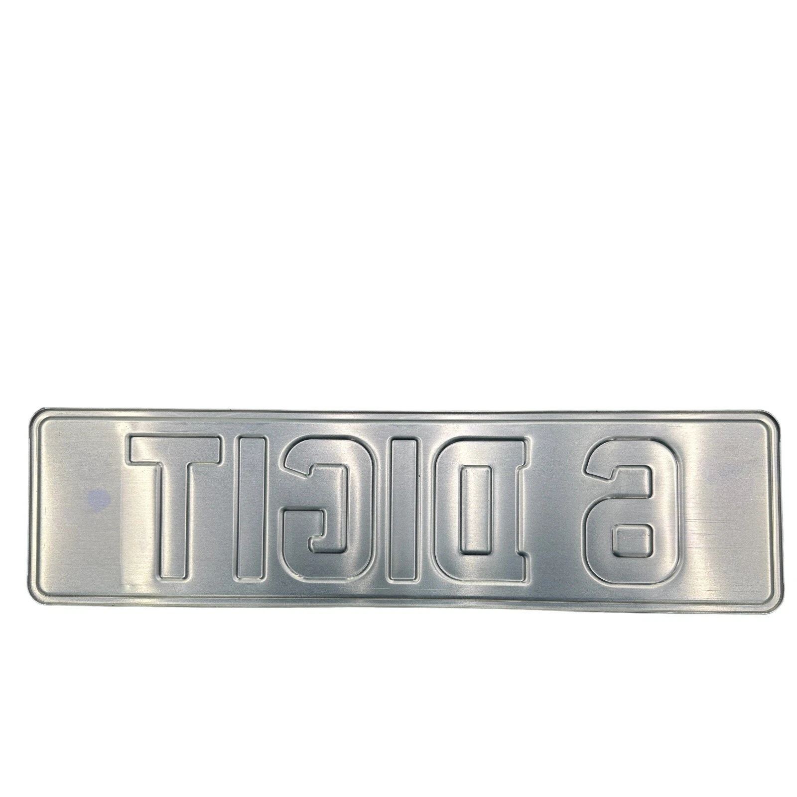 X2 Classic Car Number Plates In Black & Silver Aluminium Metal