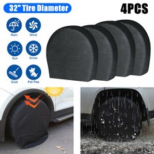 4pcs Wheel Tire Covers 30-32 Tire Protector Cover Set For Trailer Car Truck Rv