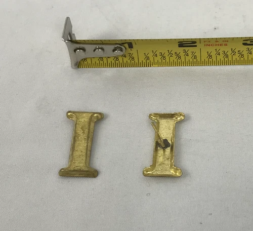 Civil War Hat Brass for Forage Caps, Kepis, Hardee - 1 Inch Company Letter "I"