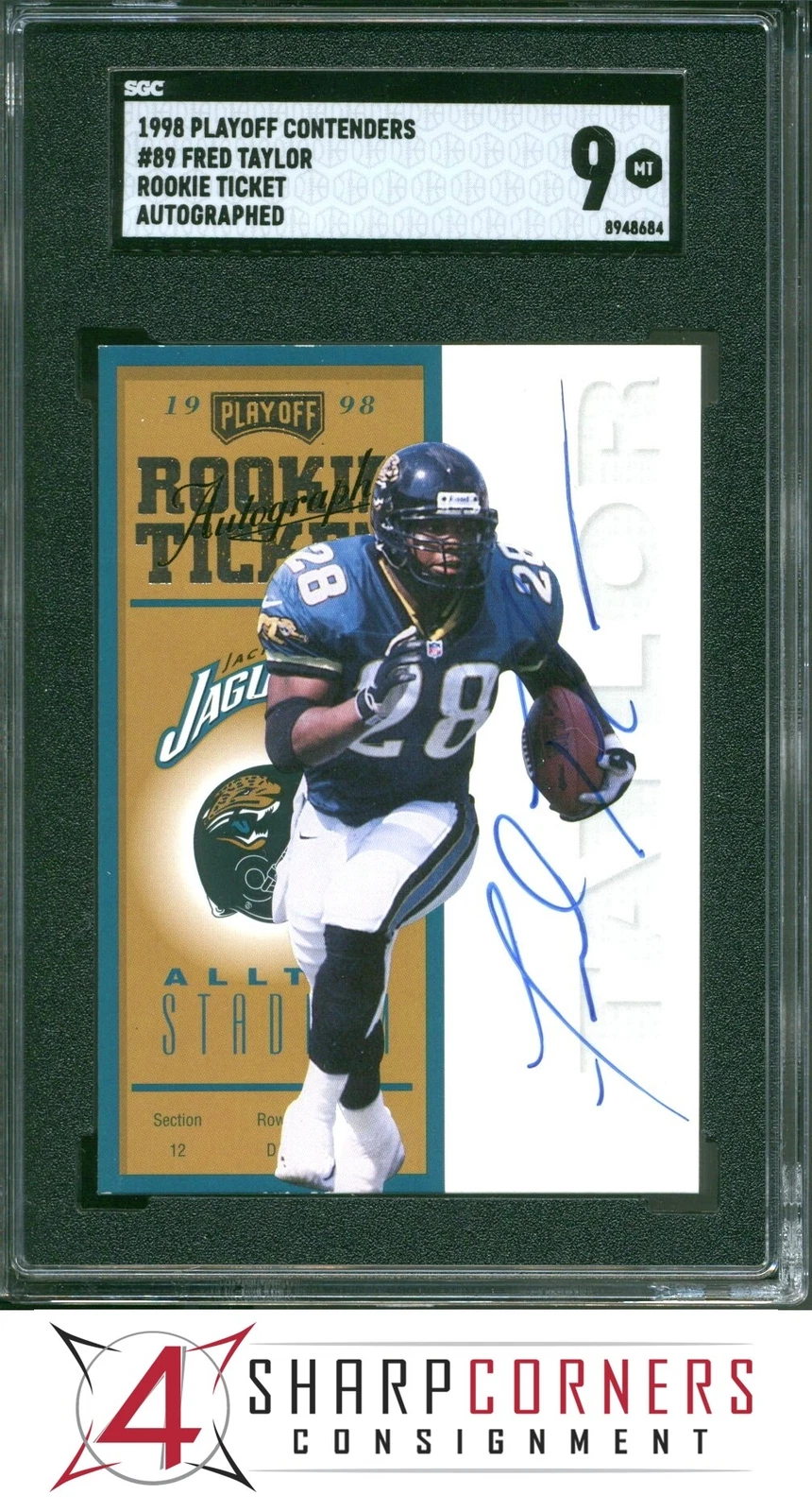 Fred Taylor Playoff Contenders Ticket #89 Autographed