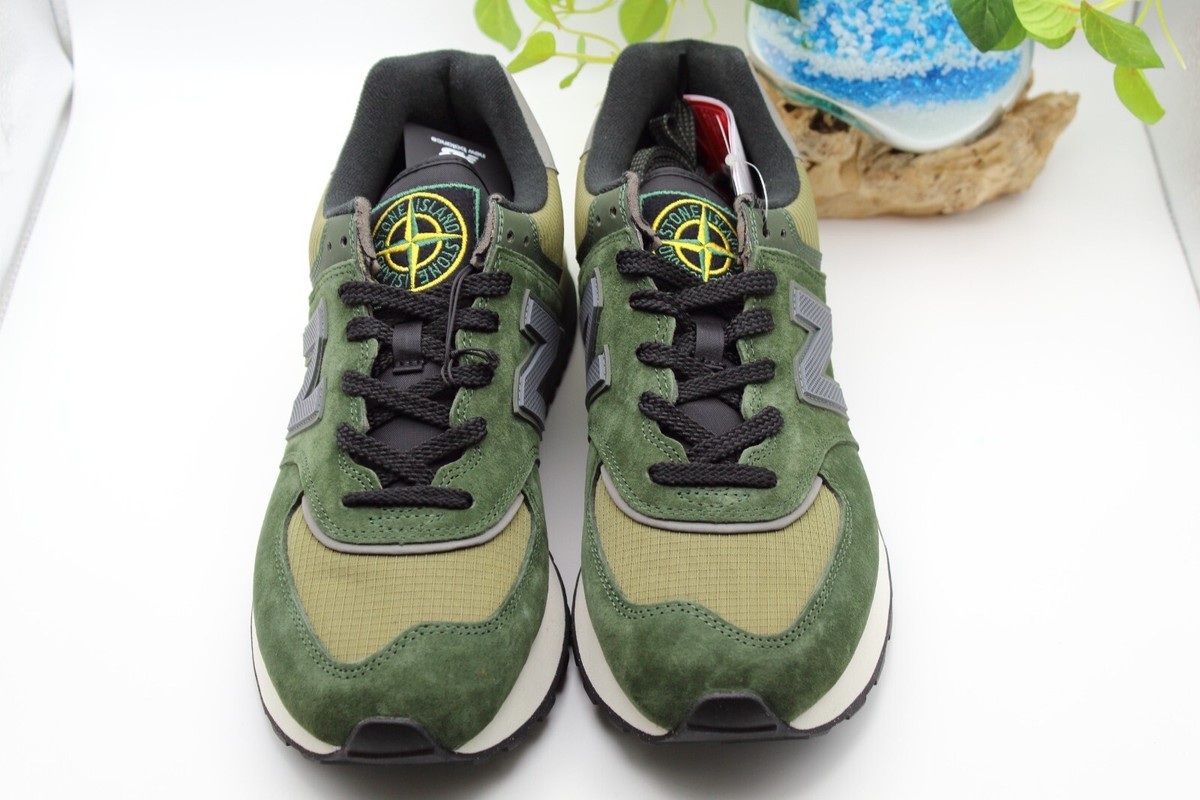 Size 9 - Stone Island x New Balance 574 Legacy Dark Green for sale