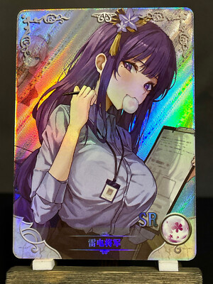 Goddess Story NS-10 CCG Anime Waifu Doujin Holo Foil Card SR - Raiden Shogun