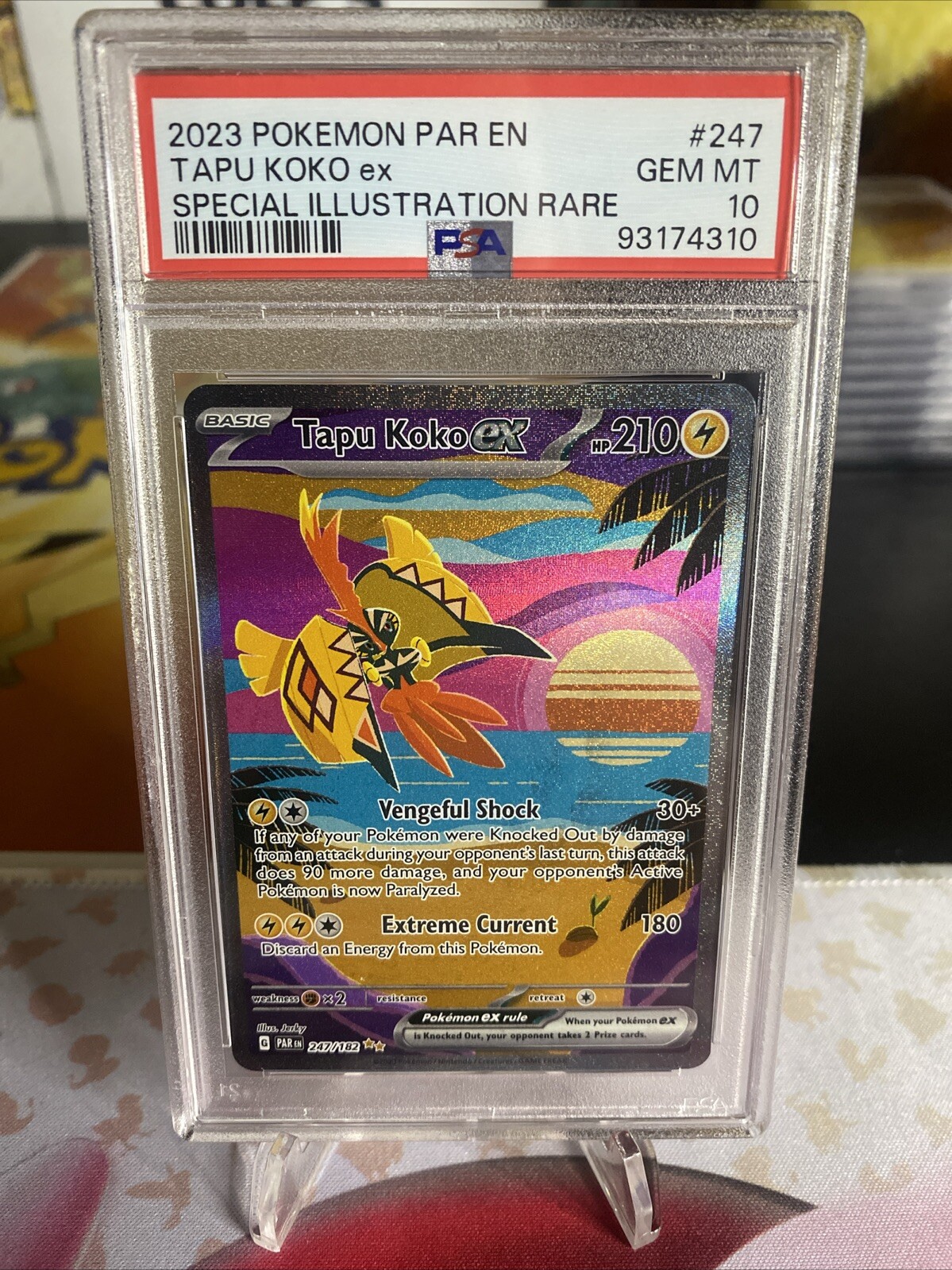 PSA 10 Tapu Koko ex 247/182 Special Illustration Rare SIR Pokemon