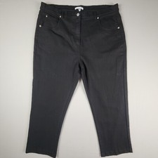 Victoria Hill Jeans Womens 20 Fit & Flatter Black Denim Elastic Waist Stretch