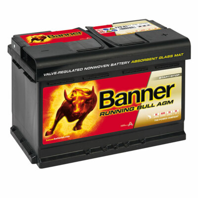 Banner 57001 Running Bull AGM Batterie 70Ah 12V Start-Stopp / Caravan / Camping