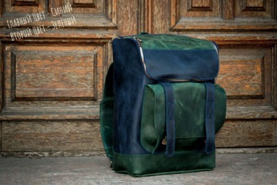 Leather Sports Backpack - Vintage Crazy Horse Office Bag for Daily Use
