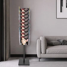 360 Degree Rotated Magazines Rack Office Display Rack Organizer Stand Metal