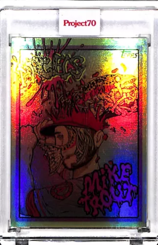 2021 TOPPS PROJECT 70 #729 - MIKE TROUT by DISTORTEDD - RAINBOW FOIL 66/70