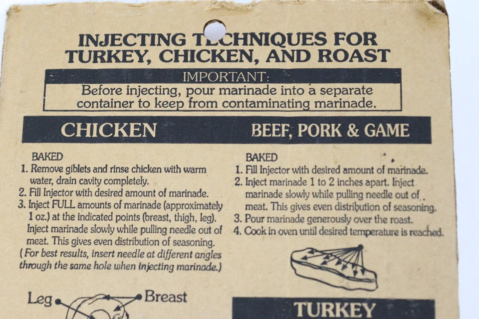 Inyector de sabor King Kooker de colección adobo carne carne aves pavo pollo pescado Foto 4 de 4