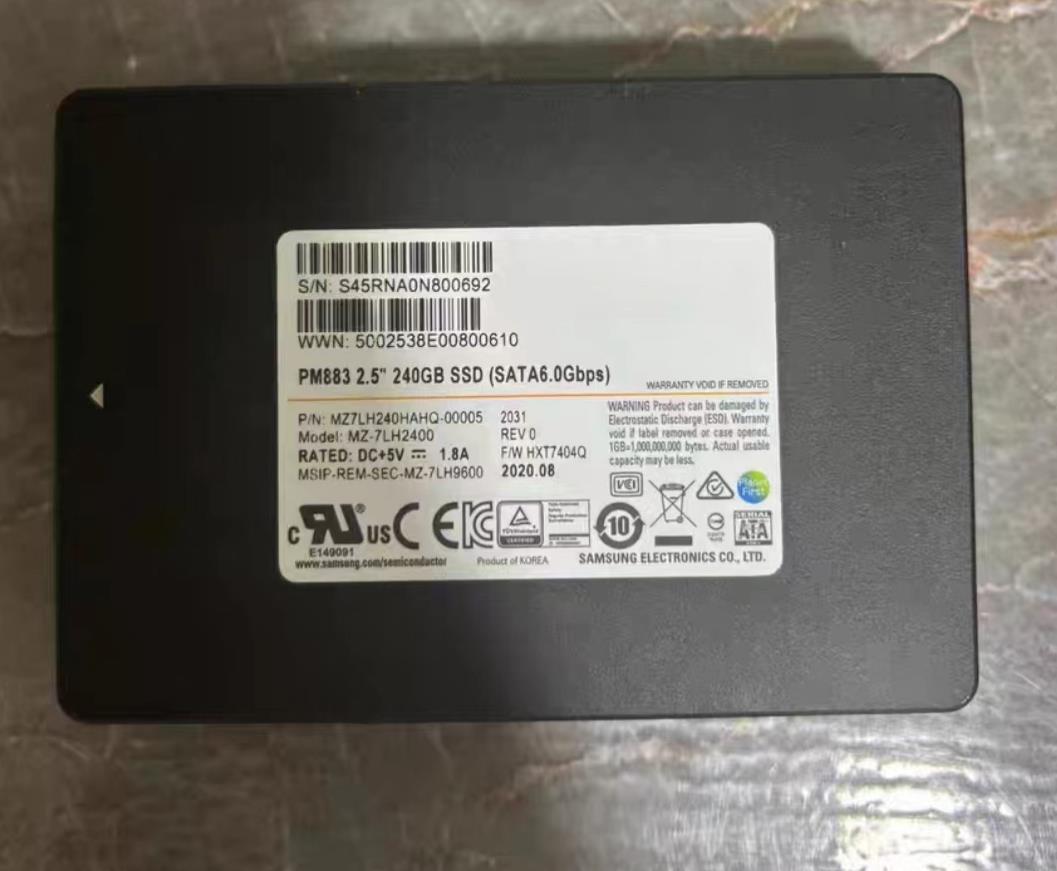 New Samsung SSD PM883 240GB SATA III 6Gbps MZ7LH240HAHQ-00005 MZ