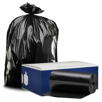 Plasticplace 95-96 Gallon Black Trash Bags, 50 Count