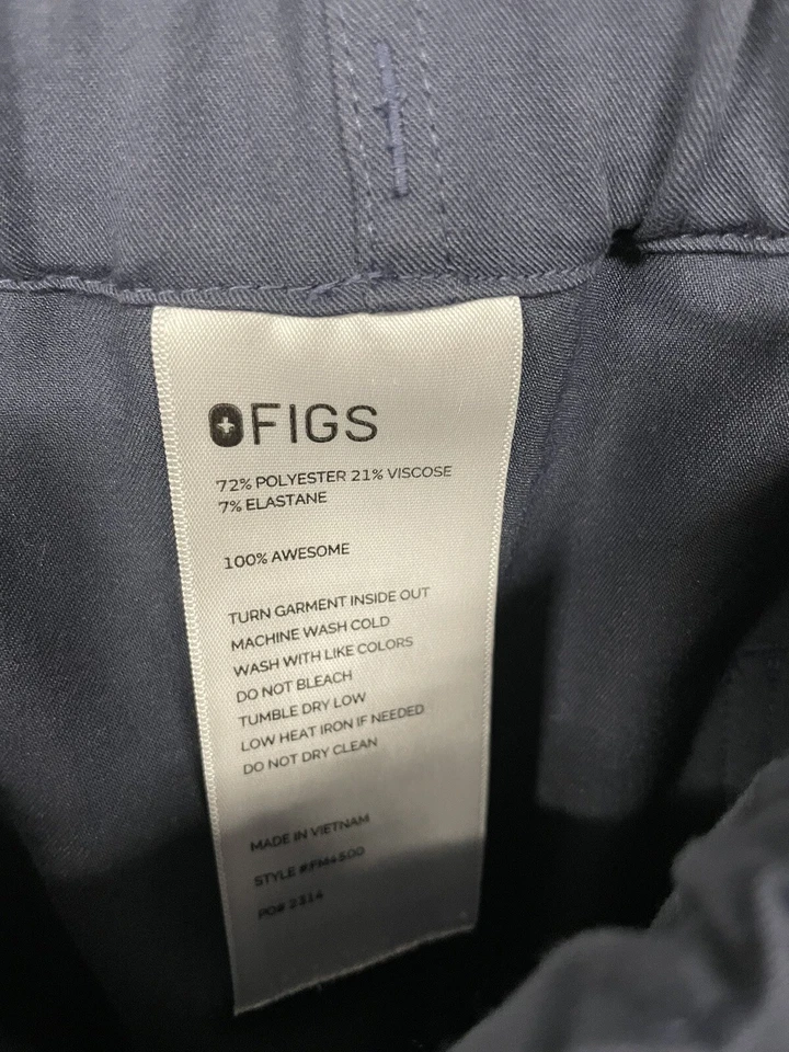 Pantalones Médicos FIGS Para Hombre Talla Pequeña Gris Pisco Cielo Nocturno Pierna Recta Foto 4 de 4