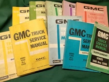 Lot of 10 Original Vintage Early 1970's GMC Automotive Service Manuals CLEARANCE