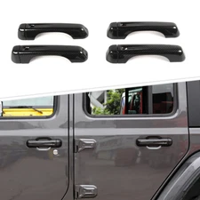 ??Carbon Fiber Exterior Door Handle Shell Bezel Cover for Jeep Gladiator JT 18+
