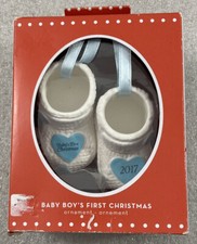 Baby Boy's First Christmas 2017 Ornament NIB American Greetings