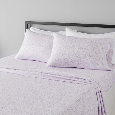 Bed Sheets Queen Size, Deluxe Microfiber 4-Piece, Lavender Paisley