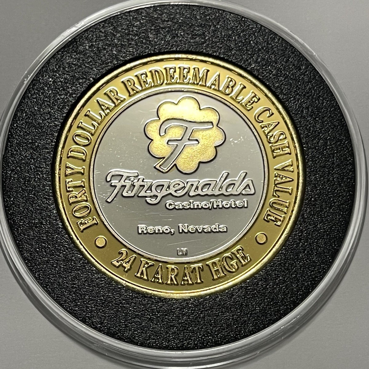 Fitzgeralds Casino Leprechaun ￼24k Gold Gild Gaming Token .999