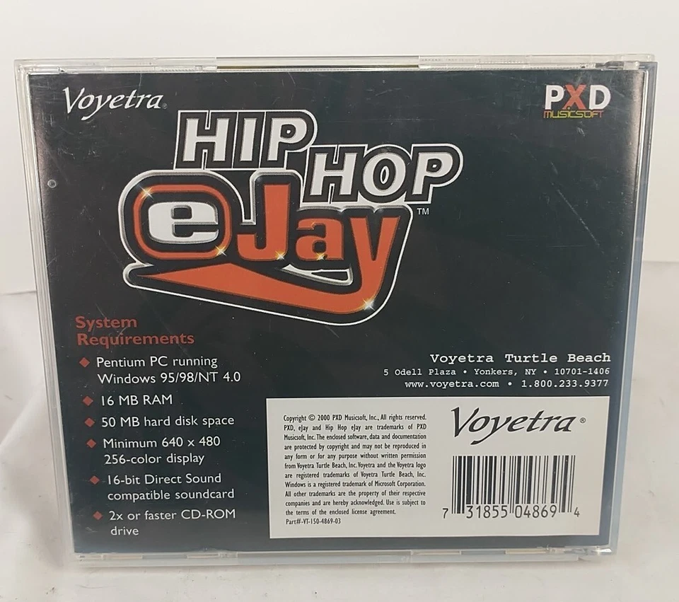 Hip Hop eJay The Future Of Music CD-ROM For Pentium PC WIN 95/98/NT 4.0 VGC - Image 2 of 4